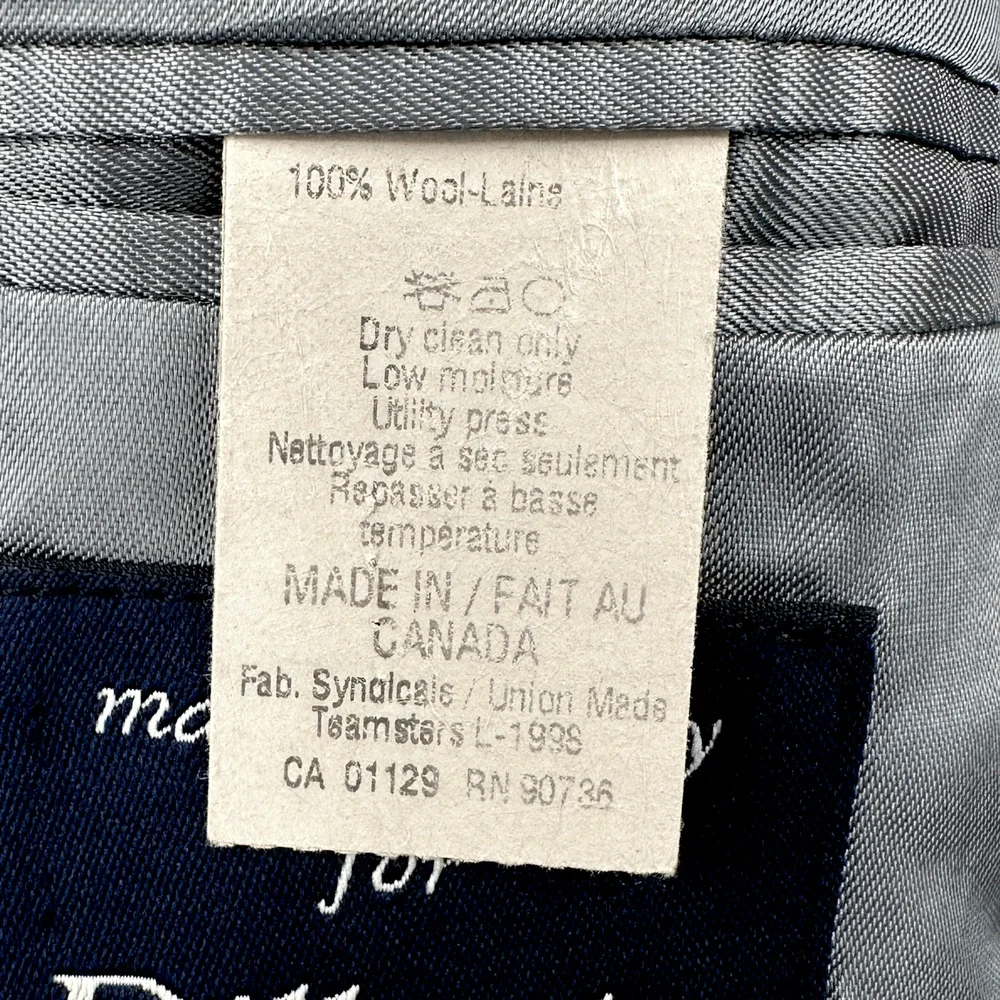 Ralph Lauren Blazer‎ Wool 3 Button Notched Lapel Single Breasted Jacket 46L